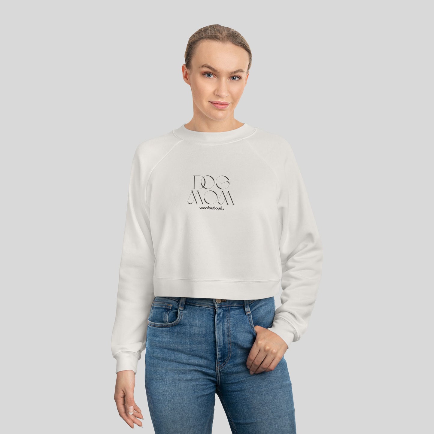 Proud Dog Mom: Cropped Crewneck